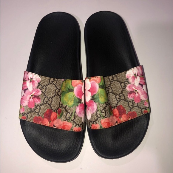 Gucci Shoes Authentic Womens Gucci Bloom Slides Poshmark